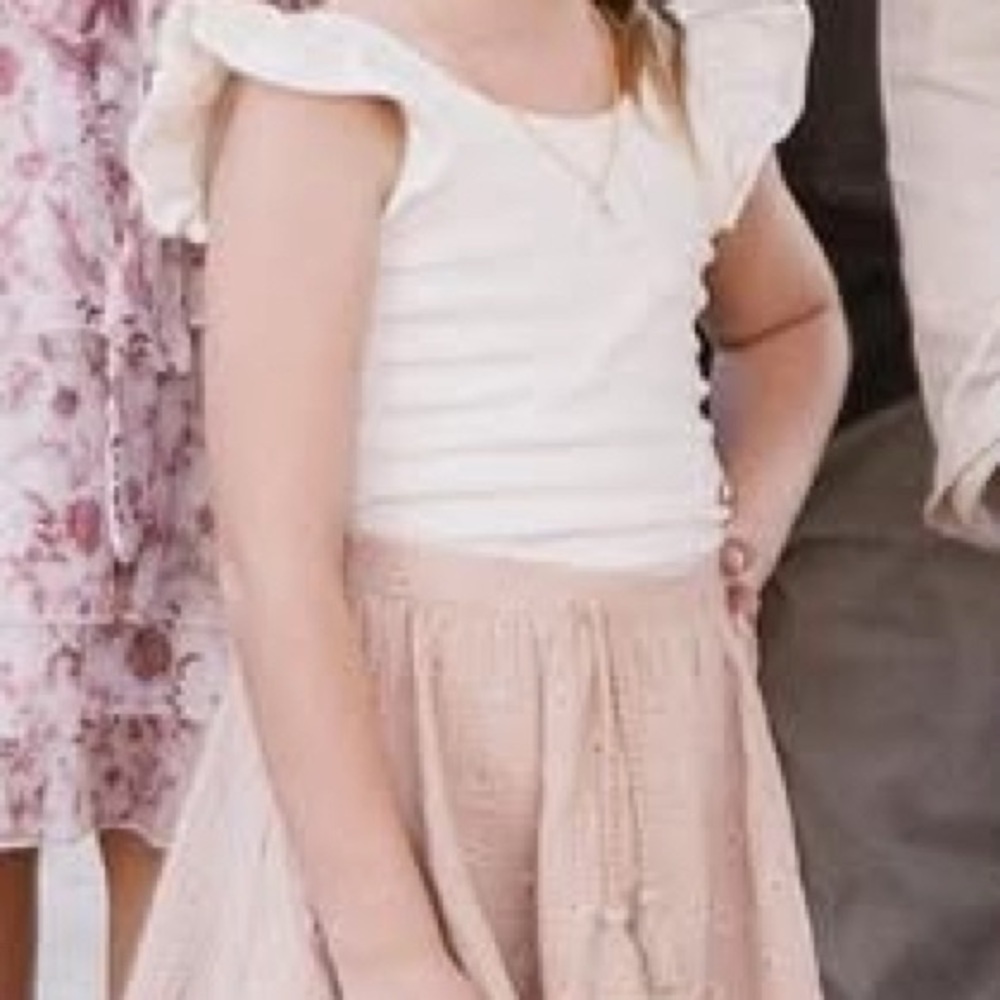 Rylee + Cru flutter sleeve bodysuit